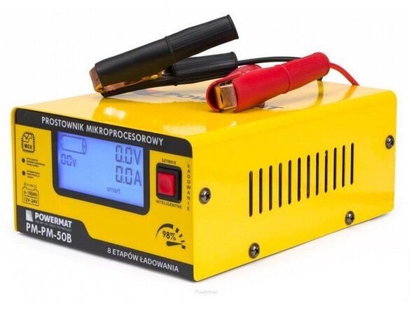 Powermat akumuliatorių įkroviklis 12/24V PM-PM-50B 2 Powermat akumuliatorių įkroviklis 12/24V PM-PM-50B 2