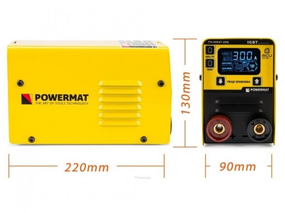 Powermat MMA suvirinimo aparatas PM-MMAT-300L, 300A, 230V 13