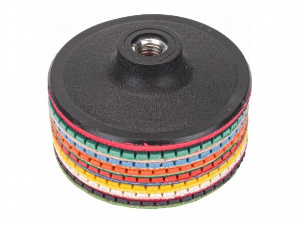 Powermat PM-DPP-100TM deimantinių diskų rinkinys kietų medžiagų šlifavimui, šlapiam darbui 5