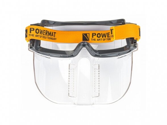 Powermat PM-GO-OG4 apsauginiai akiniai su vėdinama kauke