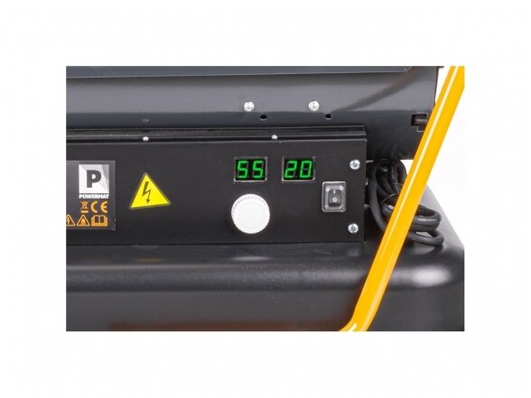 Powermat PM-NAG-30SKN dyzelinis šildytuvas su kaminu 30kW + LCD ekranas 11