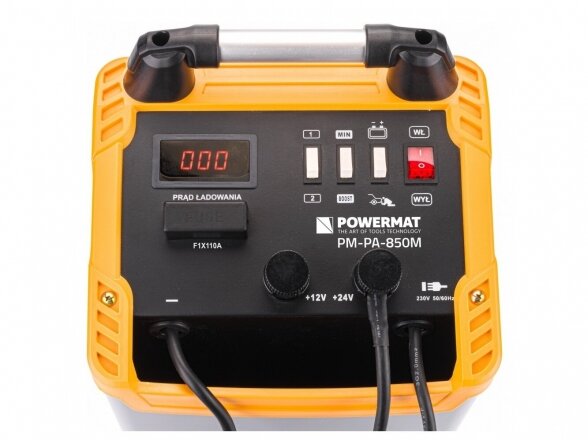 Powermat PM-PA-850M akumuliatoriaus įkroviklis su paleidimo funkcija, 850A, 12/24V