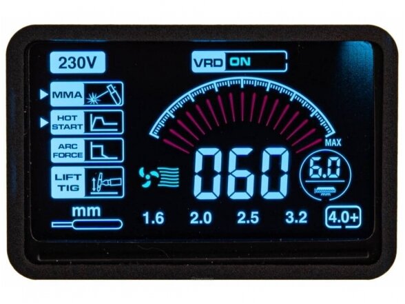 Powermat suvirinimo aparatas MMA PM-IMGT-330S LCD, 330A, 230V 9 Powermat suvirinimo aparatas MMA PM-IMGT-330S LCD, 330A, 230V 9