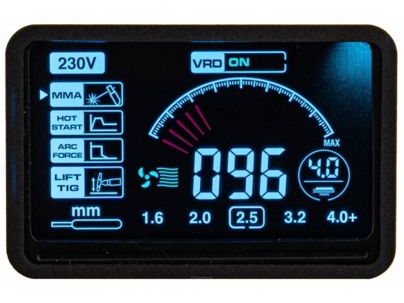 Powermat suvirinimo aparatas MMA PM-IMGT-330S LCD, 330A, 230V 11 Powermat suvirinimo aparatas MMA PM-IMGT-330S LCD, 330A, 230V 11