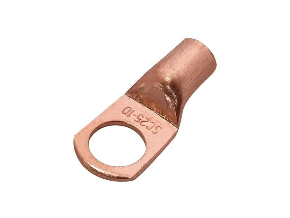 Crimped loop terminal for cables 25 mm² | loop diameter 10 mm Crimped loop terminal for cables 25 mm² | loop diameter 10 mm