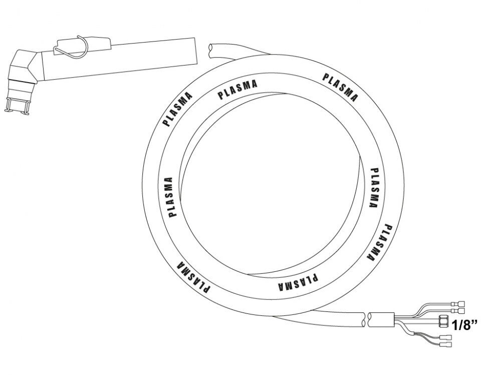 Rankinis degiklis plazminiam pjovimui 6m (pajungimas 1/8") [P70], skirtas CEBORA® plazminio pjovimo aparatams