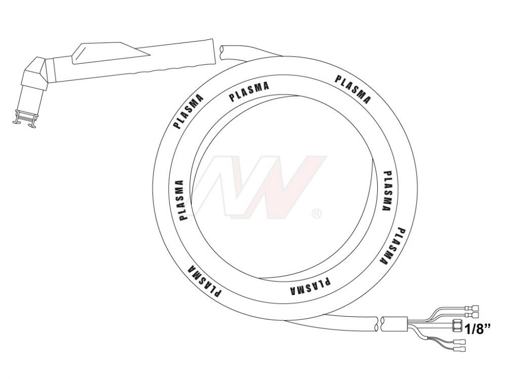 Handheld torch for plasma cutting P150 6m (connection 1/8”), intended for CEBORA® plasma cutting devices