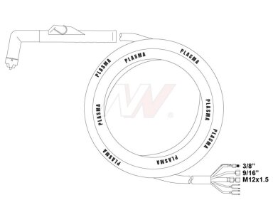 Handheld Torch for Plasma Cutting 6m [D12000], for OTC® Plasma Cutting Machines