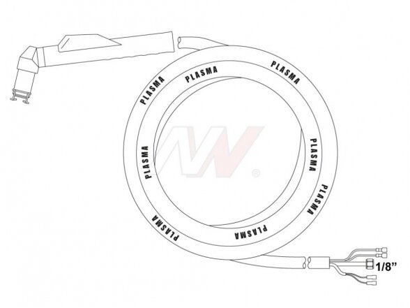Handheld torch for plasma cutting P150 6m (connection 1/8”), intended for CEBORA® plasma cutting devices Handheld torch for plasma cutting P150 6m (connection 1/8”), intended for CEBORA® plasma cutting devices