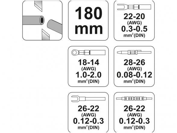 Replės 180 mm, 3 rūšių antgaliams 2 Replės 180 mm, 3 rūšių antgaliams 2