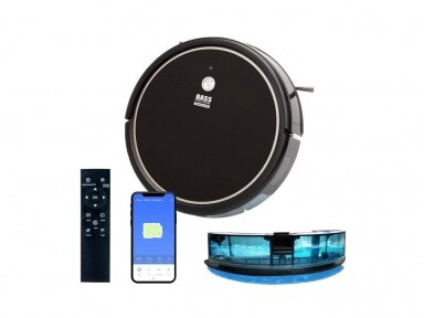 Vacuum cleaning robot Bass Polska with mop, remote control, and Hepa filter + TUYA SMART app Vacuum cleaning robot Bass Polska with mop, remote control, and Hepa filter + TUYA SMART app