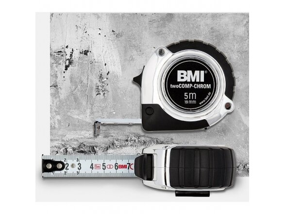 Рулетка BMI twoCOMP Chrom (5 м), упаковка SB 1