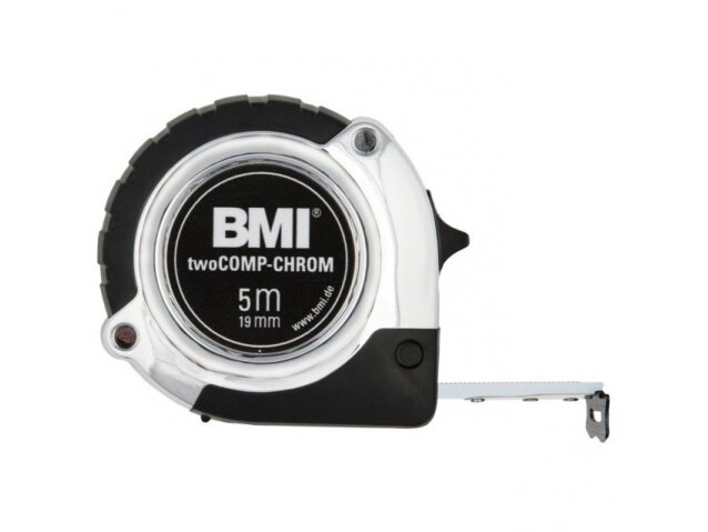 Ruletė BMI twoCOMP Chrom (3 m), SB pakuotė Ruletė BMI twoCOMP Chrom (3 m), SB pakuotė