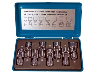 Socket Heads Set 3/8", 10-19 mm