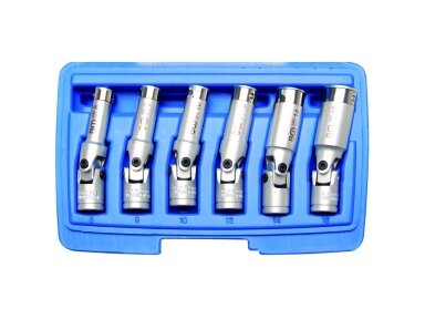Swivel head socket set for heating nozzle 3/8", 8-16 mm