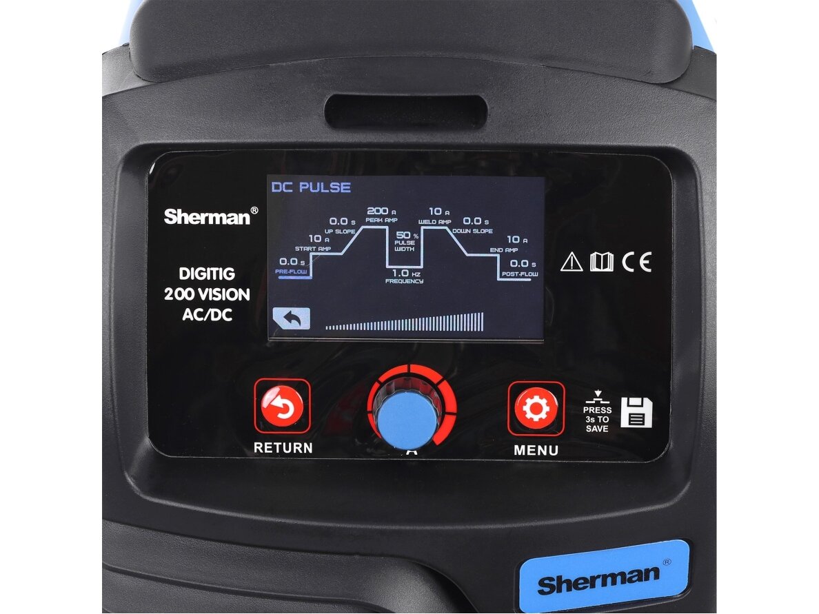 Сварочный аппарат Sherman DIGITIG 200 VISION AC/DC, 200A, 230V 1