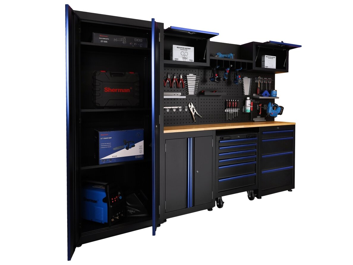 Sherman tool cabinet on casters with workbench, 14 elements 13 Sherman tool cabinet on casters with workbench, 14 elements 13