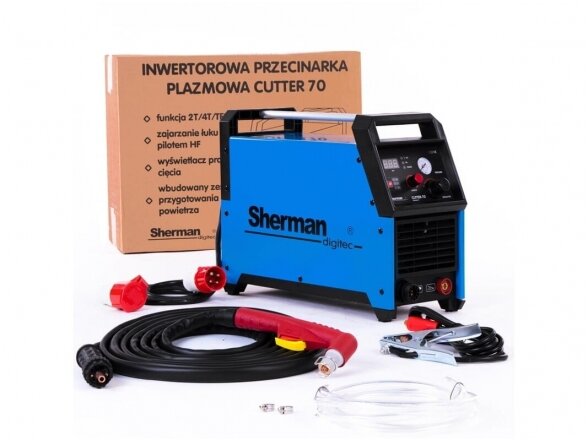 Sherman CUTTER 70 Plasma Cutting Machine, 65A, 400V, 23mm Sherman CUTTER 70 Plasma Cutting Machine, 65A, 400V, 23mm