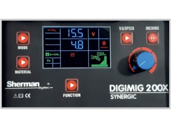 Sherman DIGIMIG 200X Synergic pusautomatis suvirinimo aparatas, 200А, 230V 2