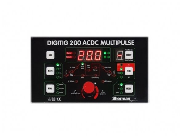 Sherman DIGITIG 200 AC/DC MULTIPULSE инверторный сварочный аппарат, 200A, 230V 5