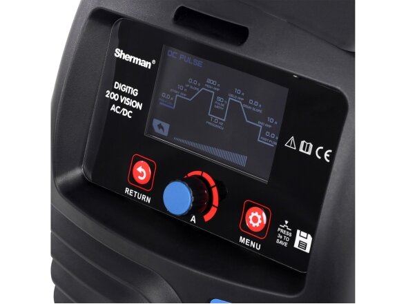 Сварочный аппарат Sherman DIGITIG 200 VISION AC/DC, 200A, 230V 6 Сварочный аппарат Sherman DIGITIG 200 VISION AC/DC, 200A, 230V 6