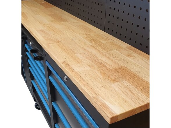 Sherman tool cabinet on casters with workbench, 14 elements 17