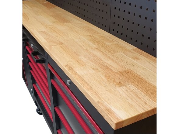 Sherman tool cabinet on casters with workbench, 14 elements 6