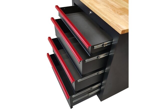 Sherman tool cabinet on casters with workbench, 14 elements 7