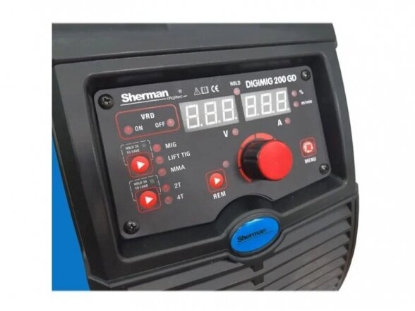 Sherman komplektas - DIGIMIG 200GD Suvirinimo pusautomatis, 200A, 230V 10 Sherman komplektas - DIGIMIG 200GD Suvirinimo pusautomatis, 200A, 230V 10