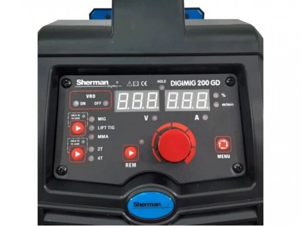 Полуавтоматический сварочный аппарат SHERMAN DIGIMIG 200GD, 200A, 230V 11