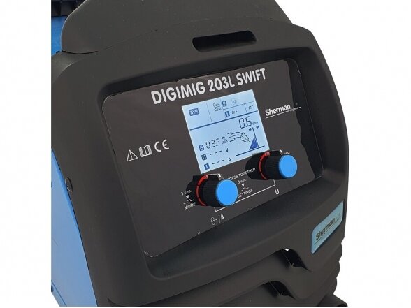 Sherman komplektas – DIGIMIG 203L SWIFT sinerginis suvirinimo aparatas, 200A, 230V 5 Sherman komplektas – DIGIMIG 203L SWIFT sinerginis suvirinimo aparatas, 200A, 230V 5