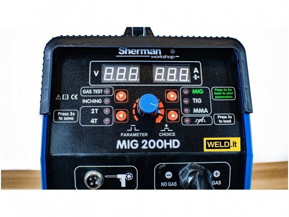 Sherman komplektas - DIGIMIG 200HD suvirinimo aparatas, 200A, 230V 12