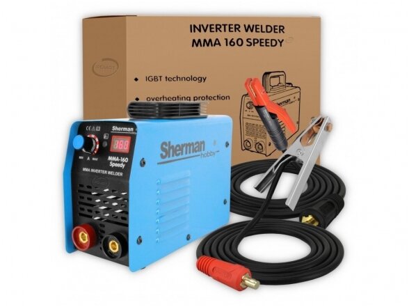 Sherman MMA 160 Speedy suvirinimo aparatas, 140A, 230V 7 Sherman MMA 160 Speedy suvirinimo aparatas, 140A, 230V 7
