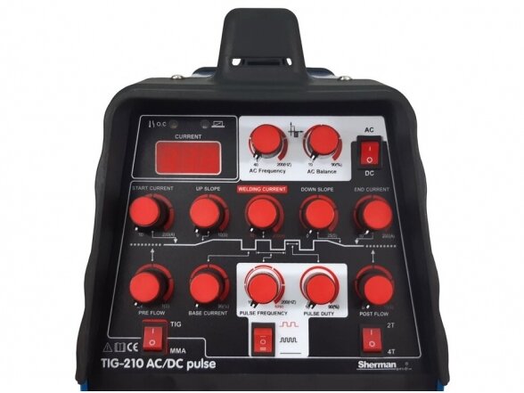 Sherman TIG 210 AC/DC Pulse сварочный аппарат, 200A, 230V 2 Sherman TIG 210 AC/DC Pulse сварочный аппарат, 200A, 230V 2