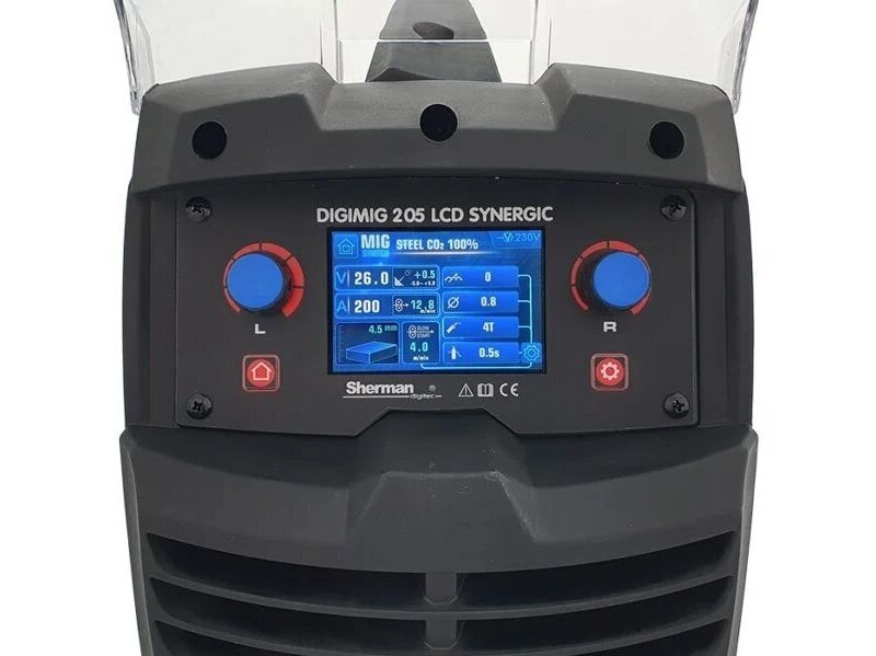 Sherman DIGIMIG 205 LCD SYNERGIC sinerginis suvirinimo aparatas, 200A, 230V 2 Sherman DIGIMIG 205 LCD SYNERGIC sinerginis suvirinimo aparatas, 200A, 230V 2