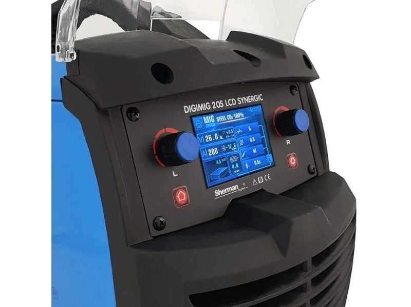 Sherman DIGIMIG 205 LCD SYNERGIC sinerginis suvirinimo aparatas, 200A, 230V 3 Sherman DIGIMIG 205 LCD SYNERGIC sinerginis suvirinimo aparatas, 200A, 230V 3