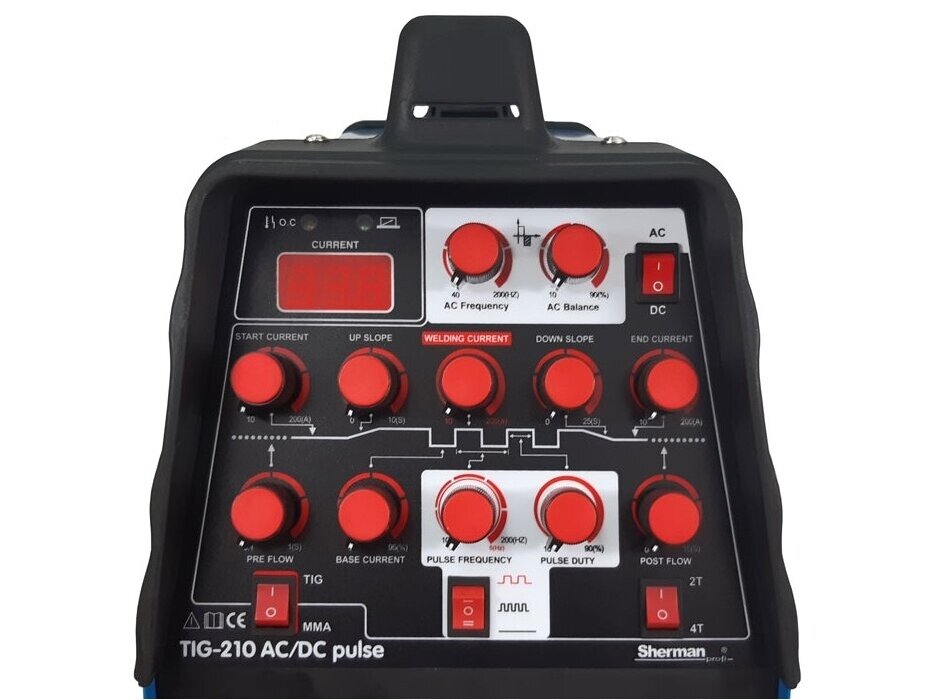 Sherman TIG 210 AC/DC Pulse сварочный аппарат, 200A, 230V 2