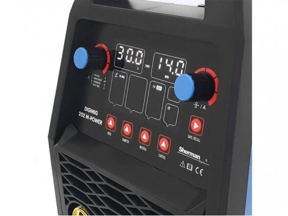 Synergic Inverter Welding Machine Sherman DIGIMIG 202 M-POWER, 200A, 230V 8 Synergic Inverter Welding Machine Sherman DIGIMIG 202 M-POWER, 200A, 230V 8