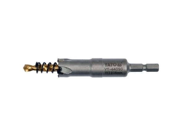 Skylių pjūklas / grąžtas metalui TCT, 16 mm Skylių pjūklas / grąžtas metalui TCT, 16 mm