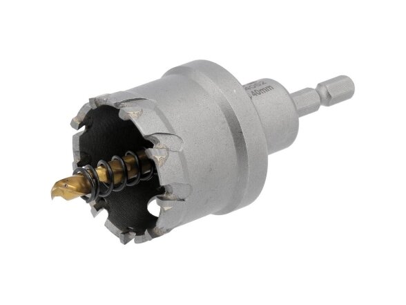 Skylių pjūklas / grąžtas metalui TCT, 40 mm 1 Skylių pjūklas / grąžtas metalui TCT, 40 mm 1