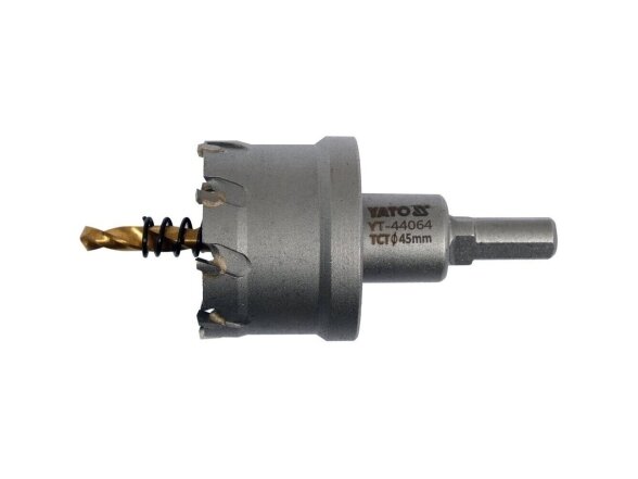 Skylių pjūklas / grąžtas metalui TCT, 45 mm Skylių pjūklas / grąžtas metalui TCT, 45 mm