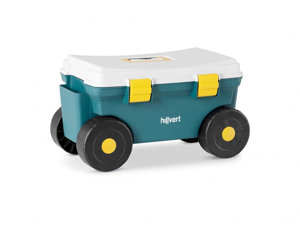 Garden Stool - storage box – up to 80 kg, Hillvert HT-RUNDLE-9