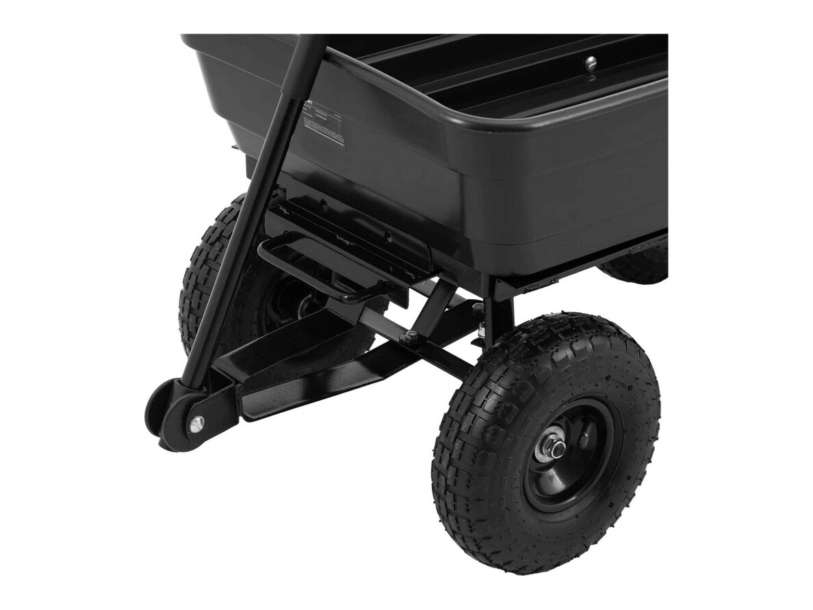 Sodo vežimėlis, pakreipiamas - 300 kg - 75 l, Hillvert HT-Q.BASS-300B 1 Sodo vežimėlis, pakreipiamas - 300 kg - 75 l, Hillvert HT-Q.BASS-300B 1