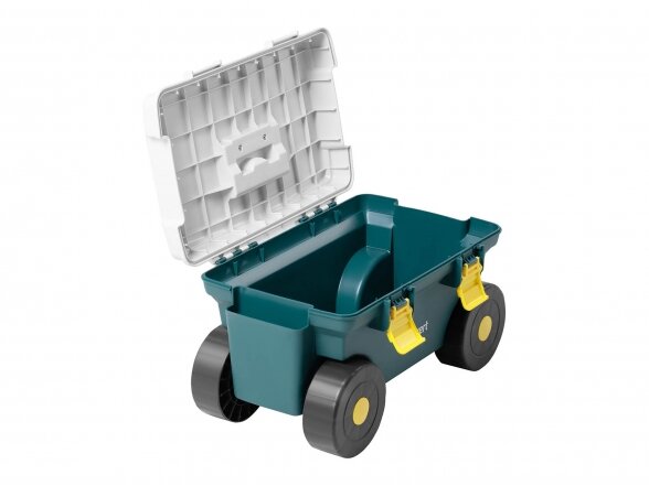 Garden Stool - storage box – up to 80 kg, Hillvert HT-RUNDLE-9 5