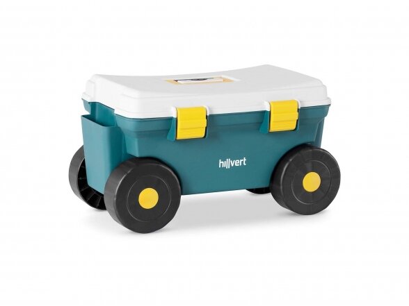 Garden Stool - storage box – up to 80 kg, Hillvert HT-RUNDLE-9