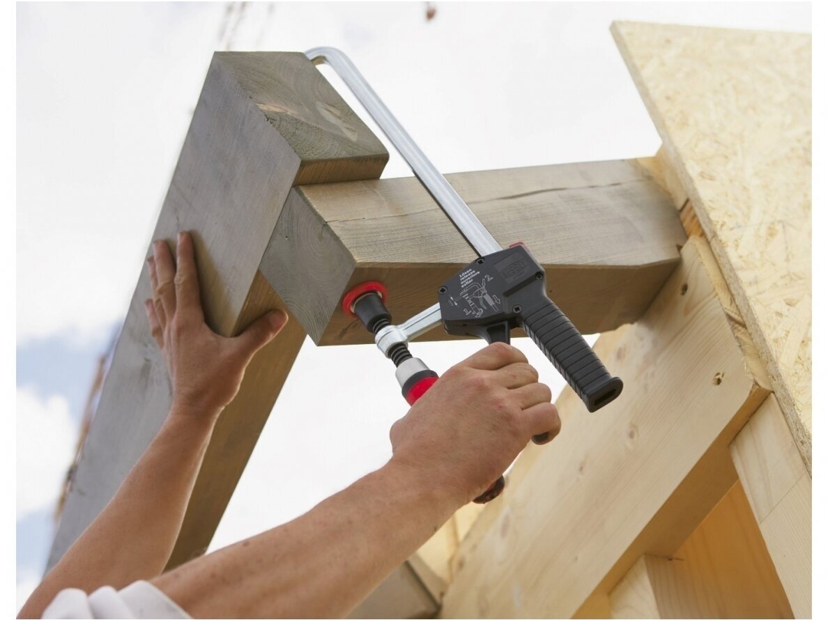 Bessey EHZ60-2K One-Handed Clamp with Plastic Handle, Max. Clamping Length 600 mm 2