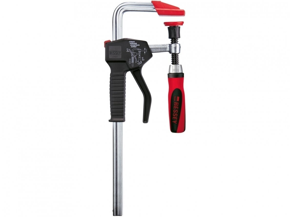 Bessey EHZ60-2K One-Handed Clamp with Plastic Handle, Max. Clamping Length 600 mm