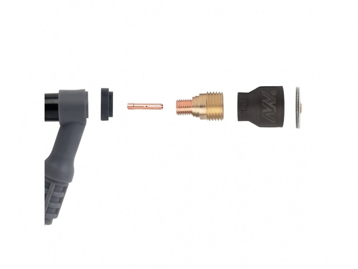 Spartus CupSystem Black TIG keramikos rinkinys 9/20 su lęšiu #13, elektrodui 2.4 Spartus CupSystem Black TIG keramikos rinkinys 9/20 su lęšiu #13, elektrodui 2.4