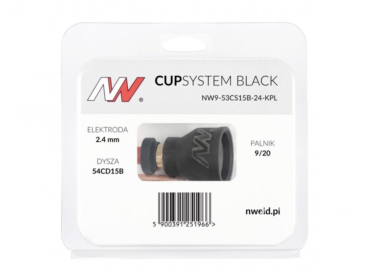 Spartus CupSystem Black TIG keramikos rinkinys 9/20 su lęšiu #15, elektrodui 2.4 3 Spartus CupSystem Black TIG keramikos rinkinys 9/20 su lęšiu #15, elektrodui 2.4 3