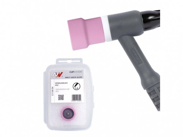 Spartus CupSystem TIG Ceramic Kit 17/18/26 with nozzle #12, electrodes 1.6 1 Spartus CupSystem TIG Ceramic Kit 17/18/26 with nozzle #12, electrodes 1.6 1